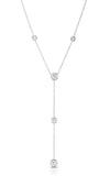 Roberto Coin 5 Diamond Station "Y" White Gold Necklace 5300014AWCHX0 | Bandiera Jewellers Toronto and Vaughan