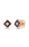 Roberto Coin 18K Rose Palazzo Ducale Black & White Diamond Stud Earrings 7772875AXERX | Bandiera Jewellers Toronto and Vaughan
