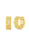 Roberto Coin Opera 18k Yellow Gold and Diamond Earrings 7772894AYERX | Bandiera Jewellers Toronto and Vaughan