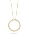 Roberto Coin Small Circle Pendant Yellow Gold and Diamonds 001259AYCHX0 Bandiera Jewellers