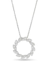 Roberto Coin 18k White Gold Swirl Necklace with Diamonds 8882842AWCHX0