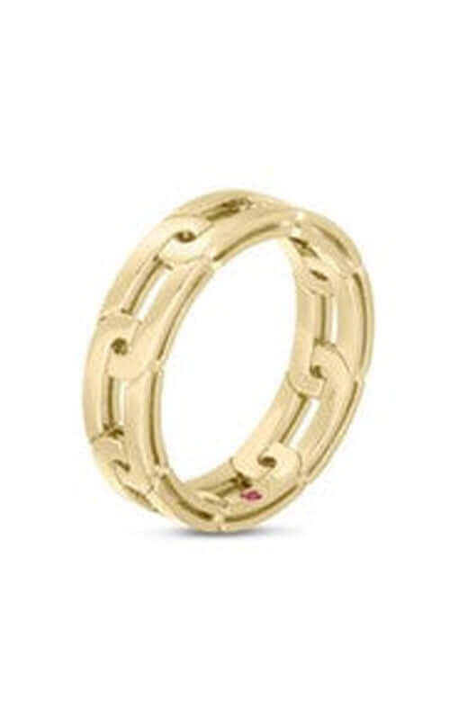 Roberto Coin Navarra 18k Yellow Gold Ring Slim 8883149AY650 | Bandiera Jewellers Toronto and Vaughan