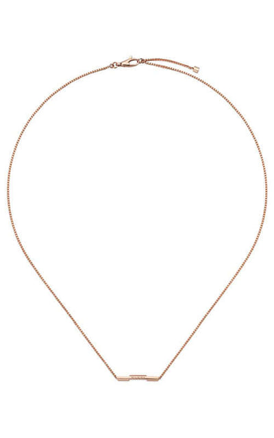 GUCCI Link to Love 18k Rose Gold Necklace YBB662108002 | Bandiera Jewellers Toronto and Vaughan