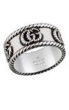 GUCCI GG Marmont Ring Shiny Aged Silver YBC627729001