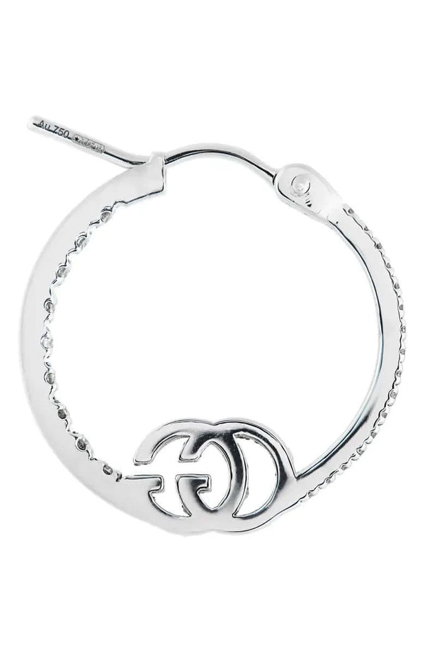 Gucci hoop earrings silver on sale