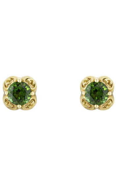GUCCI Interlocking G Gems 18k Yellow Gold & Green Tourmaline Earrings YBD662427001 | Bandiera Jewellers Toronto and Vaughan