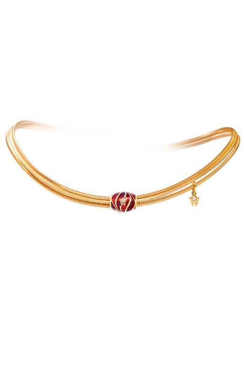 Wellendorff Red Rondel Wellendorff Fire`s Sheen Gold and Enamel Rondel (909679)