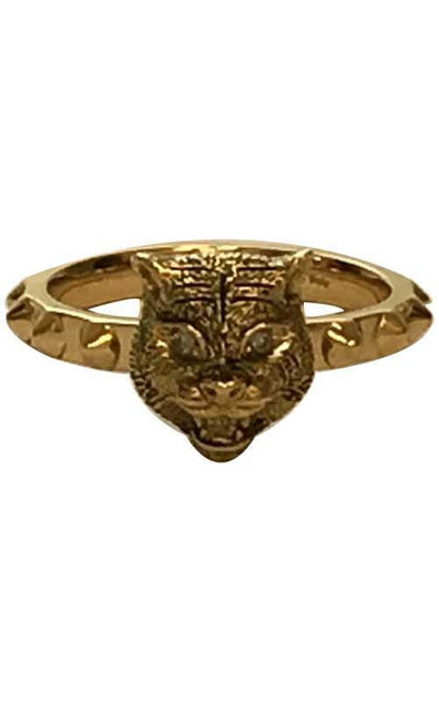 Gucci Le Marche Des Merveilles Feline Gold and Diamonds Ring (YBC503151001014) | Bandiera Jewellers Toronto and Vaughan