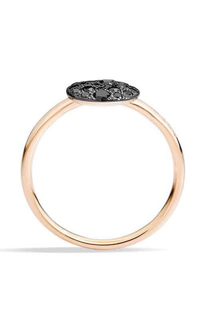 Pomellato Sabbia Ring Rose Gold and Black Diamonds (PAB4070O7000DBK00) | Bandiera Jewellers Toronto and Vaughan