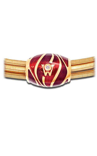 Wellendorff Fire`s Sheen Gold and Enamel Rondel (909679) | Bandiera Jewellers Toronto and Vaughan