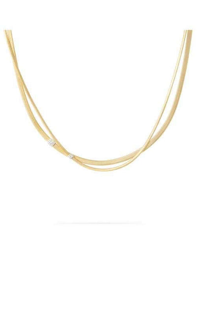 Marco Bicego Masai Necklace Yellow Gold and Diamond (CG732 B) | Bandiera Jewellers Toronto and Vaughan