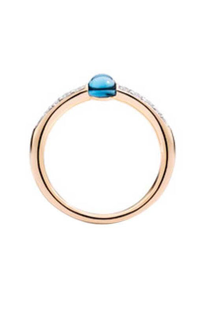 Pomellato Ring M'Ama Non M'Ama - London Blue Topaz & Diamonds (PAB7031O7000DB0OY) | Bandiera Jewellers Toronto and Vaughan