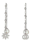 GUCCI Flora 18k White Gold, Pearls & Diamonds Earrings YBD58203100100U | Bandiera Jewellers Toronto and Vaughan