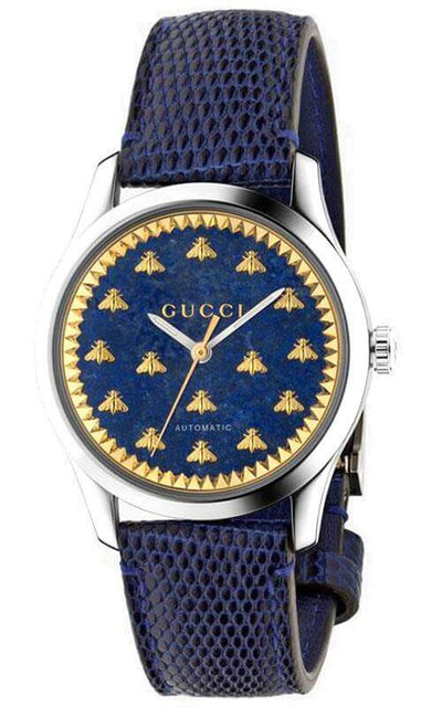 GUCCI G-Timeless Lapis Blue Dial with Bees Automatic Watch YA1264122 | Bandiera Jewellers Toronto and Vaughan