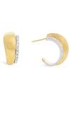 Lucia Collection -18K Yellow Gold and Diamond Small Hoop Earrings (OB1680) | Bandiera Jewellers Toronto and Vaughan