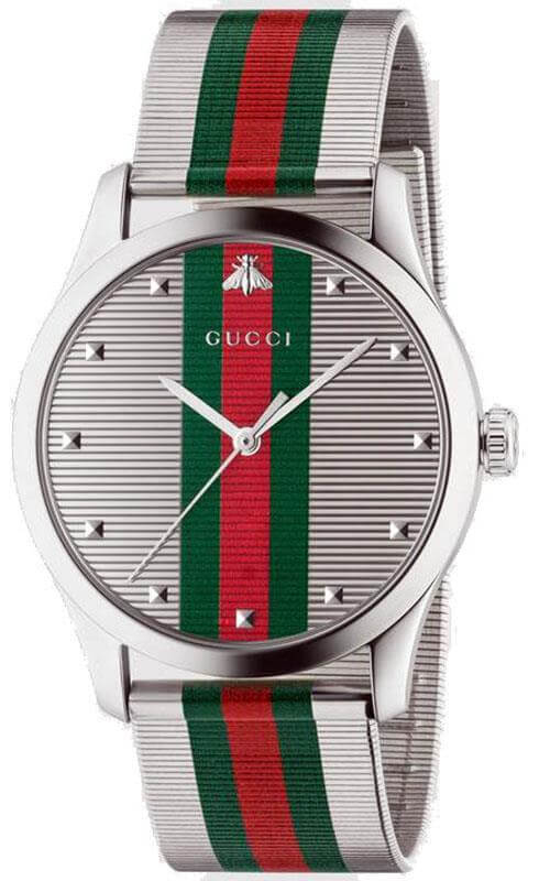 GUCCI G-Timeless Silver Dial Stainless Steel Watch YA126284