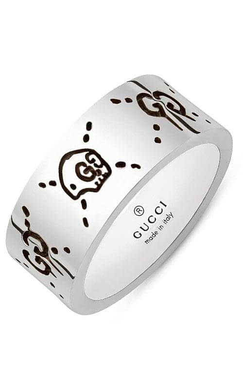 GUCCI Gucci Ghost Aureco Black Silver Ring YBC455318001