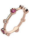Damiani Moon Drops Ring Pink Gold, Rubies and Diamonds (20040731) | Bandiera Jewellers Toronto and Vaughan