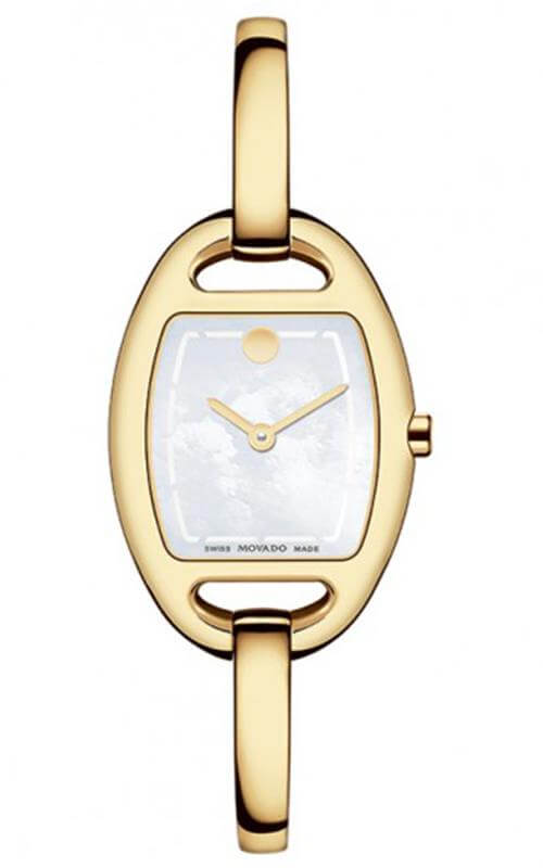 Movado gold bangle online watch