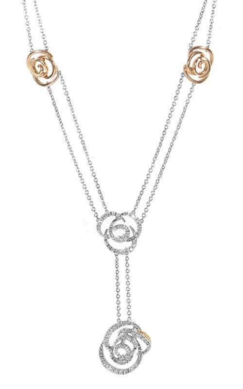 Damiani Rose Necklace White, Pink Gold and Diamonds (20023676) | Bandiera Jewellers Toronto and Vaughan