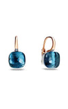 Pomellato Nudo Earrings Rose Gold, White Gold and Blue London Topaz (POA1070O6000000TL) | Bandiera Jewellers Toronto and Vaughan