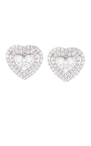 Bandiera Jewellers Heart Shape Diamond Earrings 0.47ct.