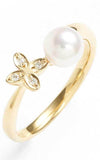 Mikimoto Clover Ring Akoya Pearl White (MRQ100005ZDXK) | Bandiera Jewellers Toronto and Vaughan