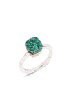 Pomellato Nudo Ring White Gold, Rose Gold and Emeralds (A.B501/O6/SM) | Bandiera Jewellers Toronto and Vaughan