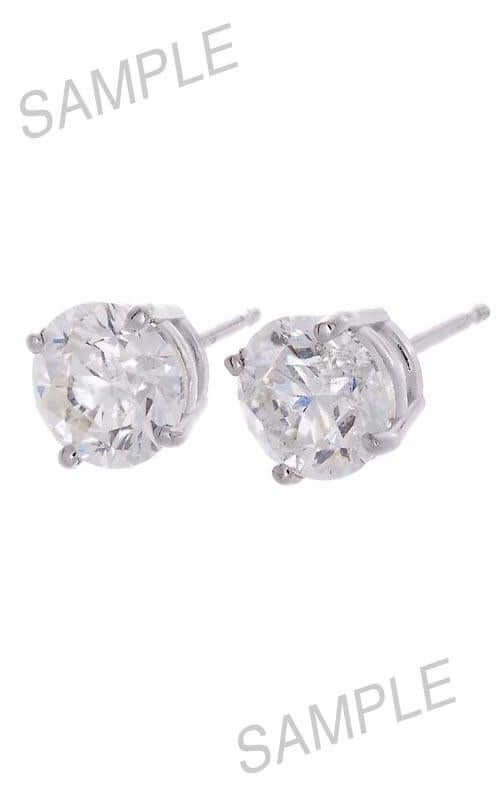 Screw diamond hot sale stud earrings