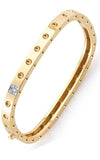 Roberto Coin Pois Mois Bangle Diamonds, Yellow and White Gold (888523AJBAXS) | Bandiera Jewellers Toronto and Vaughan