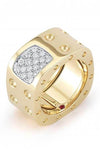 Roberto Coin Pois Moi Ring Diamonds, Yellow and White Gold (888530AJ0X0) | Bandiera Jewellers Toronto and Vaughan