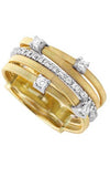 Marco Bicego Goa Ring Yellow, White Gold and Diamonds (AG270-B2) | Bandiera Jewellers Toronto and Vaughan