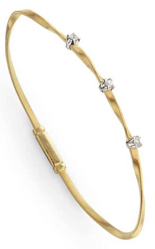 Marco Bicego Marrakech Bangle Yellow Gold and Diamonds (BG337-B-Y) | Bandiera Jewellers Toronto and Vaughan