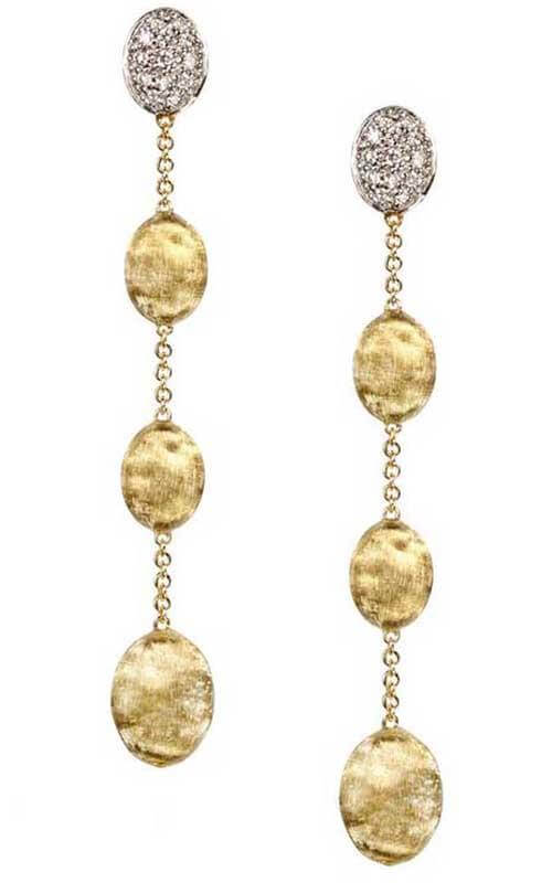 Marco Bicego Siviglia Earrings Yellow, White Gold and Diamonds (OB1355-B) | Bandiera Jewellers Toronto and Vaughan