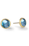 Marco Bicego Jaipur Earrings Yellow Gold and Blue Topaz (OB957-TP01) | Bandiera Jewellers Toronto and Vaughan