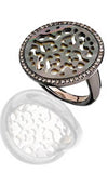Mimi Shelley Rose Gold, Silver, Mother of Pearl and Diamonds Ring (A503C8B) | Bandiera Jewellers Toronto and Vaughan