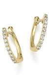 Roberto Coin Baby Hoops Yellow Gold and Diamonds Earrings 000466AYERX0 | Bandiera Jewellers Toronto and Vaughan