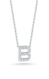 Roberto Coin Love Letter B Pendant White Gold and Diamonds (001634AWCHXB) | Bandiera Jewellers Toronto and Vaughan