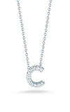 Roberto Coin Love Letter C Pendant White Gold and Diamonds (001634AWCHXC) | Bandiera Jewellers Toronto and Vaughan