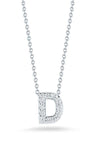 Roberto Coin Love Letter D Pendant White Gold and Diamonds (001634AWCHXD) | Bandiera Jewellers Toronto and Vaughan