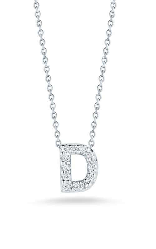 Roberto Coin Love Letter D Pendant White Gold and Diamonds (001634AWCHXD) | Bandiera Jewellers Toronto and Vaughan