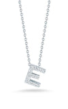Roberto Coin Love Letter E Pendant White Gold and Diamonds (001634AWCHXE) | Bandiera Jewellers Toronto and Vaughan