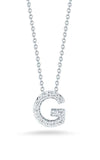 Roberto Coin Love Letter G Pendant White Gold and Diamonds (001634AWCHXG) | Bandiera Jewellers Toronto and Vaughan