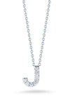 Roberto Coin Love Letter J White Gold and Diamonds Pendant (001634AWCHXJ) | Bandiera Jewellers Toronto and Vaughan