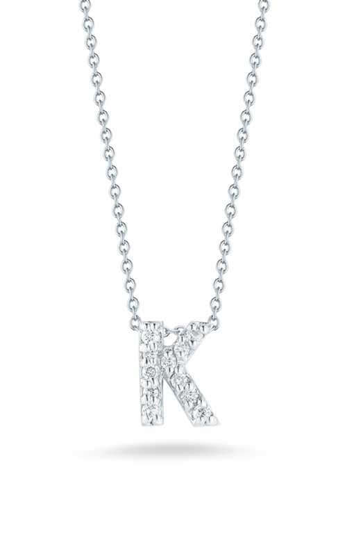 Roberto Coin Love Letter K Pendant White Gold and Diamonds (001634AWCHXK) | Bandiera Jewellers Toronto and Vaughan