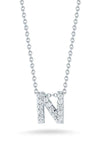 Roberto Coin Love Letter N White Gold and Diamonds Pendant (001634AWCHXN) | Bandiera Jewellers Toronto and Vaughan