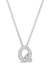 Roberto Coin Love Letter Q White Gold and Diamonds Pendant (001634AWCHXQ) | Bandiera Jewellers Toronto and Vaughan