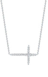 Roberto Coin Side Cross Pendant White Gold and Diamonds (001857AWCHX1) | Bandiera Jewellers Toronto and Vaughan
