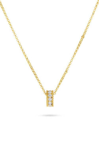 Roberto Coin Princess Pendant Yellow Gold and Diamonds (7771359AYCHX) | Bandiera Jewellers Toronto and Vaughan