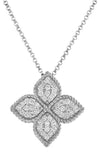Roberto Coin Princess Flower Pendant White Gold and Diamonds (7771371AWCHX) | Bandiera Jewellers Toronto and Vaughan